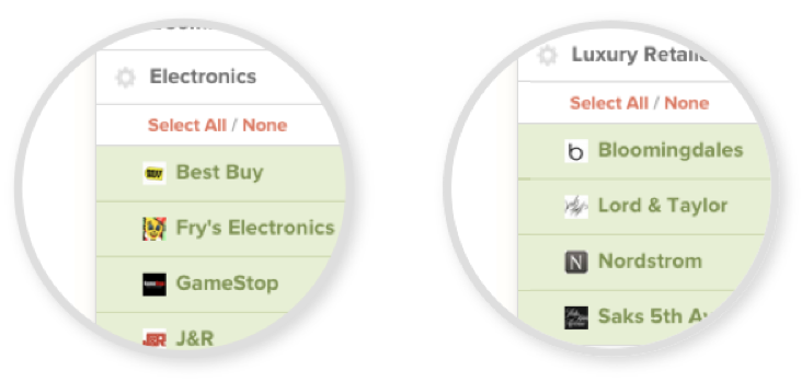 Use different categories of industry competitors in your analysis.