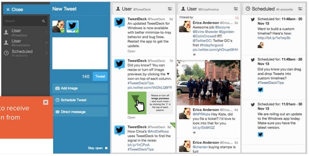 Tweetdeck social media dashboard
